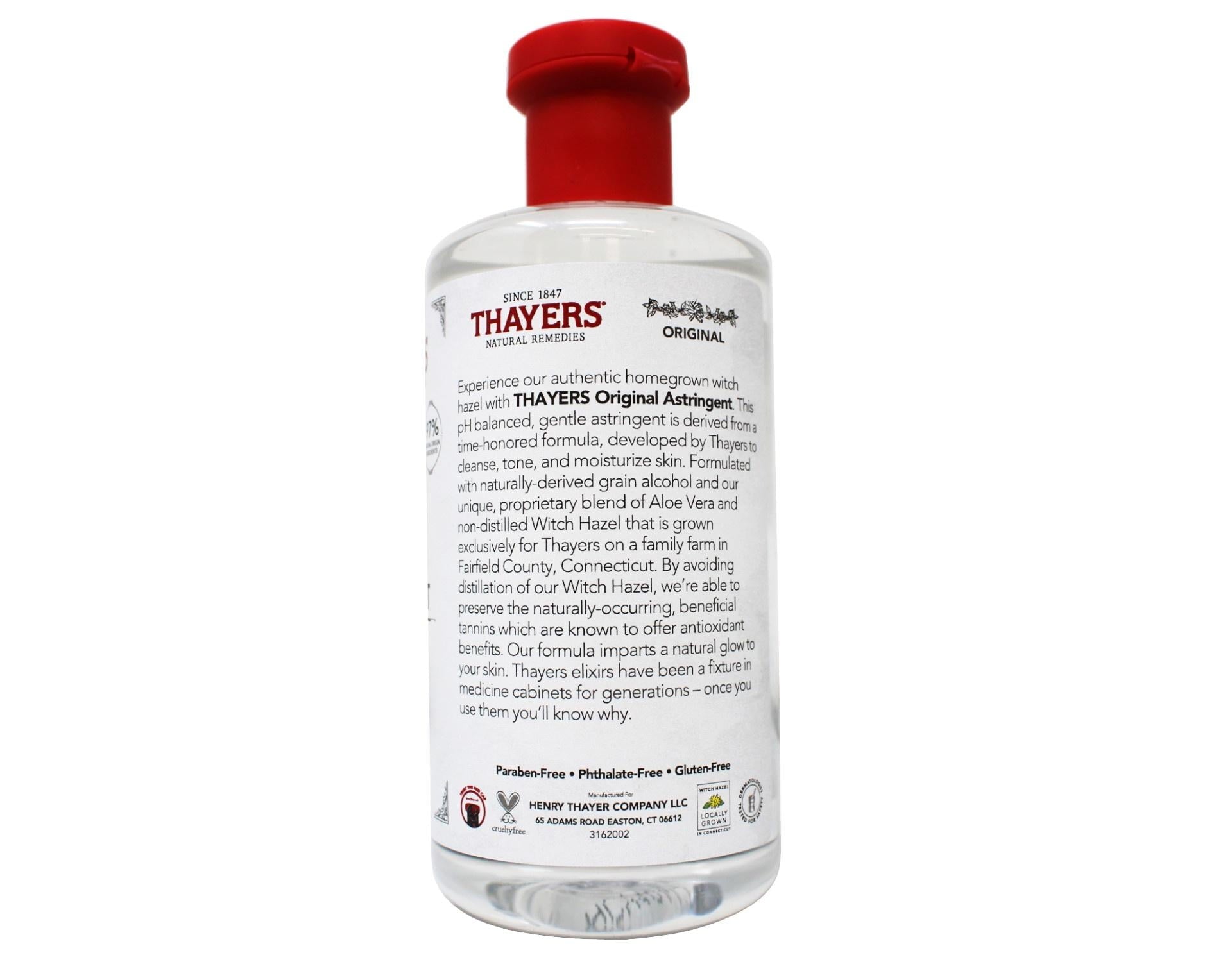 Thayers Original Witch Hazel Astringent With Aloe Vera, 12 Ounce - 3 Pack