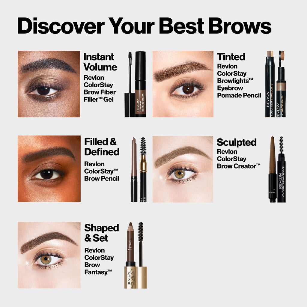 Revlon ColorStay Waterproof Brow Creator, 2-in-1 Eyebrow Pencil & Powder, 620 Auburn, 0.003 oz