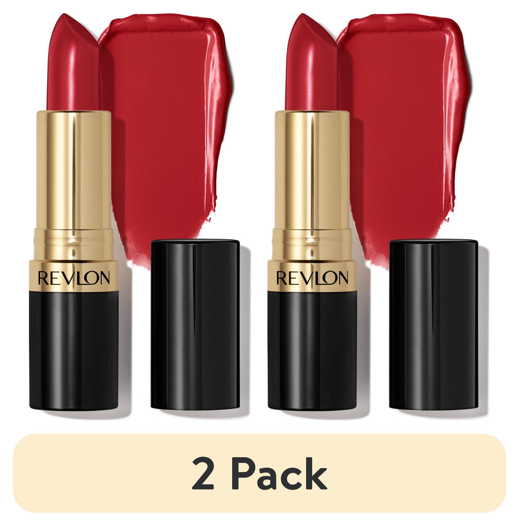 (2 pack) Revlon Super Lustrous Creme Lipstick, Creamy Formula, 525 Wine With Everything, 0.15 oz