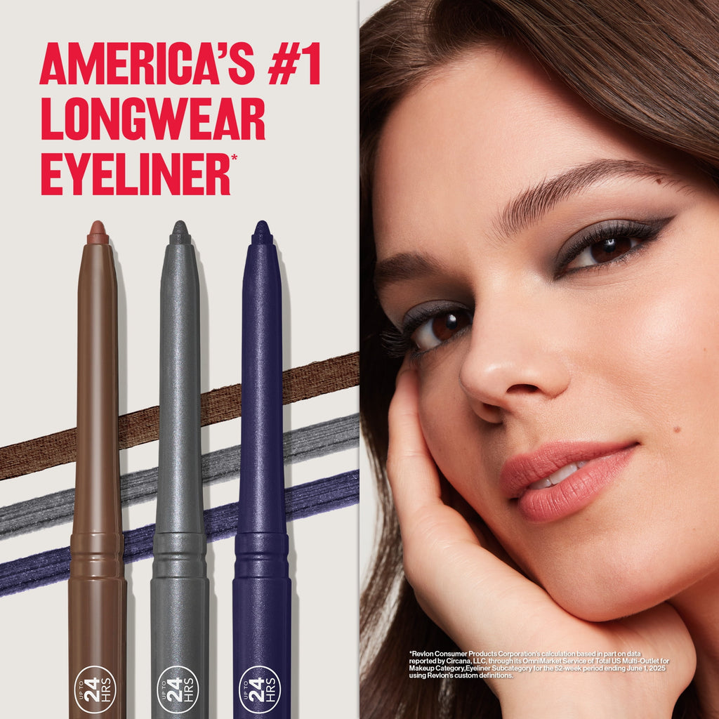 Revlon ColorStay Waterproof Eyeliner Pencil, Built-In Sharpener, 201 Black, 0.01 oz