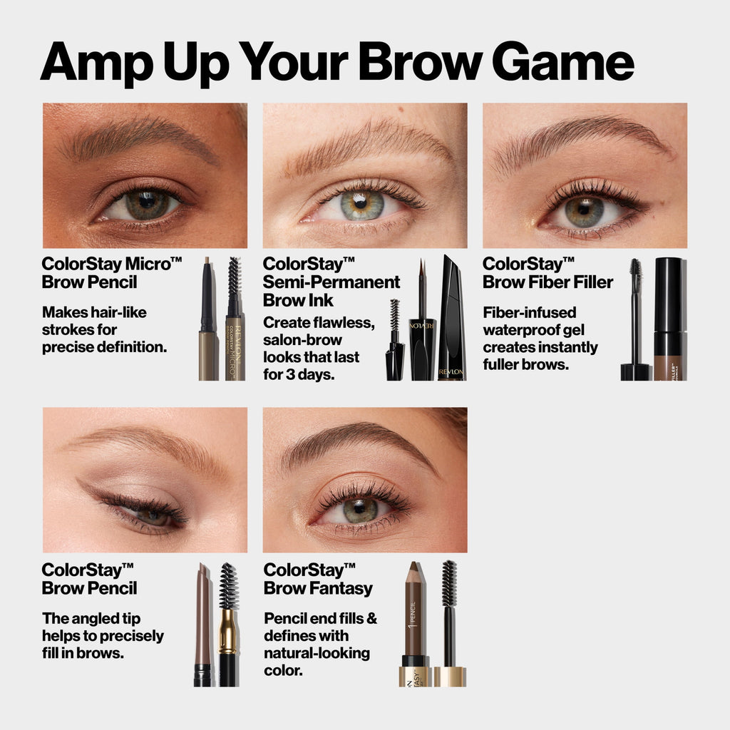 Revlon ColorStay Micro Waterproof and Long Wearing Eyebrow Pencil, 457 Soft Black, 0.003 oz