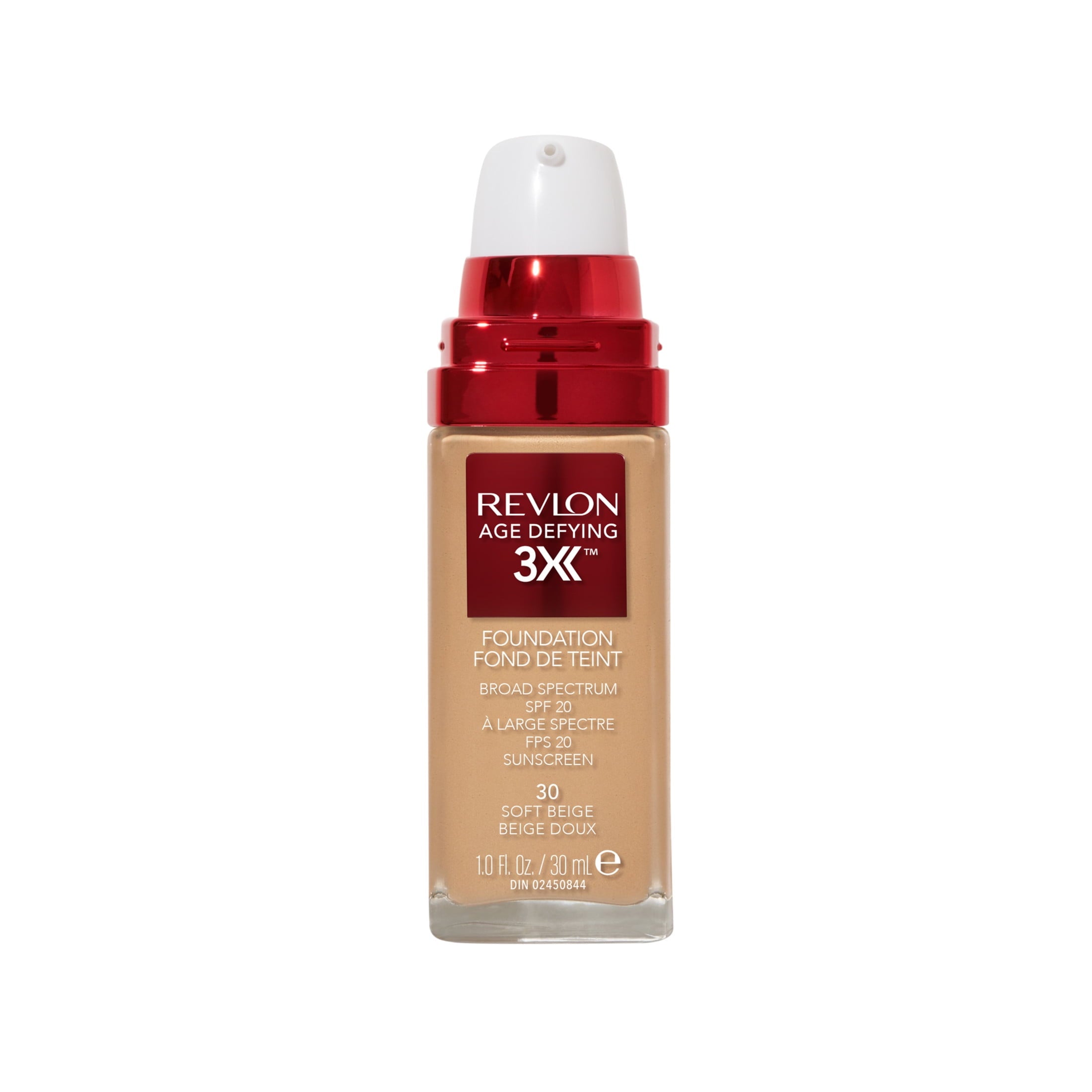 Revlon Age Defying 3X Cream Foundation Makeup, SPF 20, Soft Beige, 1 fl oz
