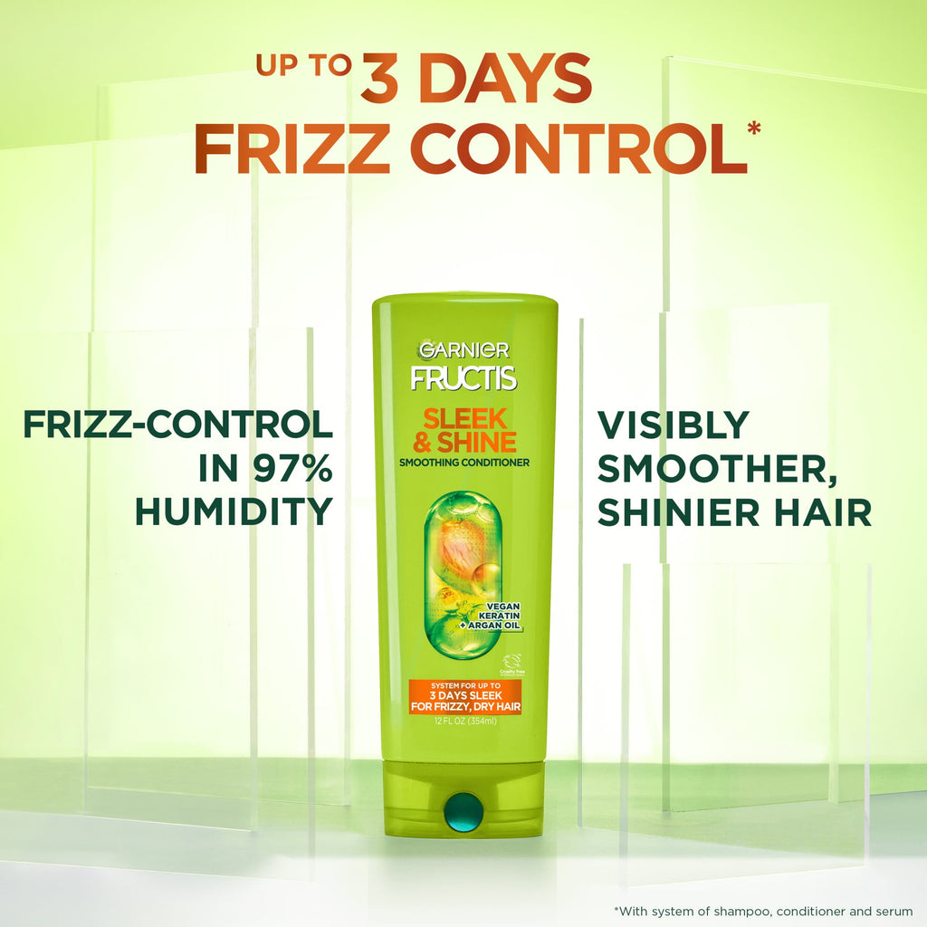 Garnier Fructis Sleek & Shine Moroccan Sleek Smoothing Conditioning Oil for Dry Hair, 3.75 fl oz