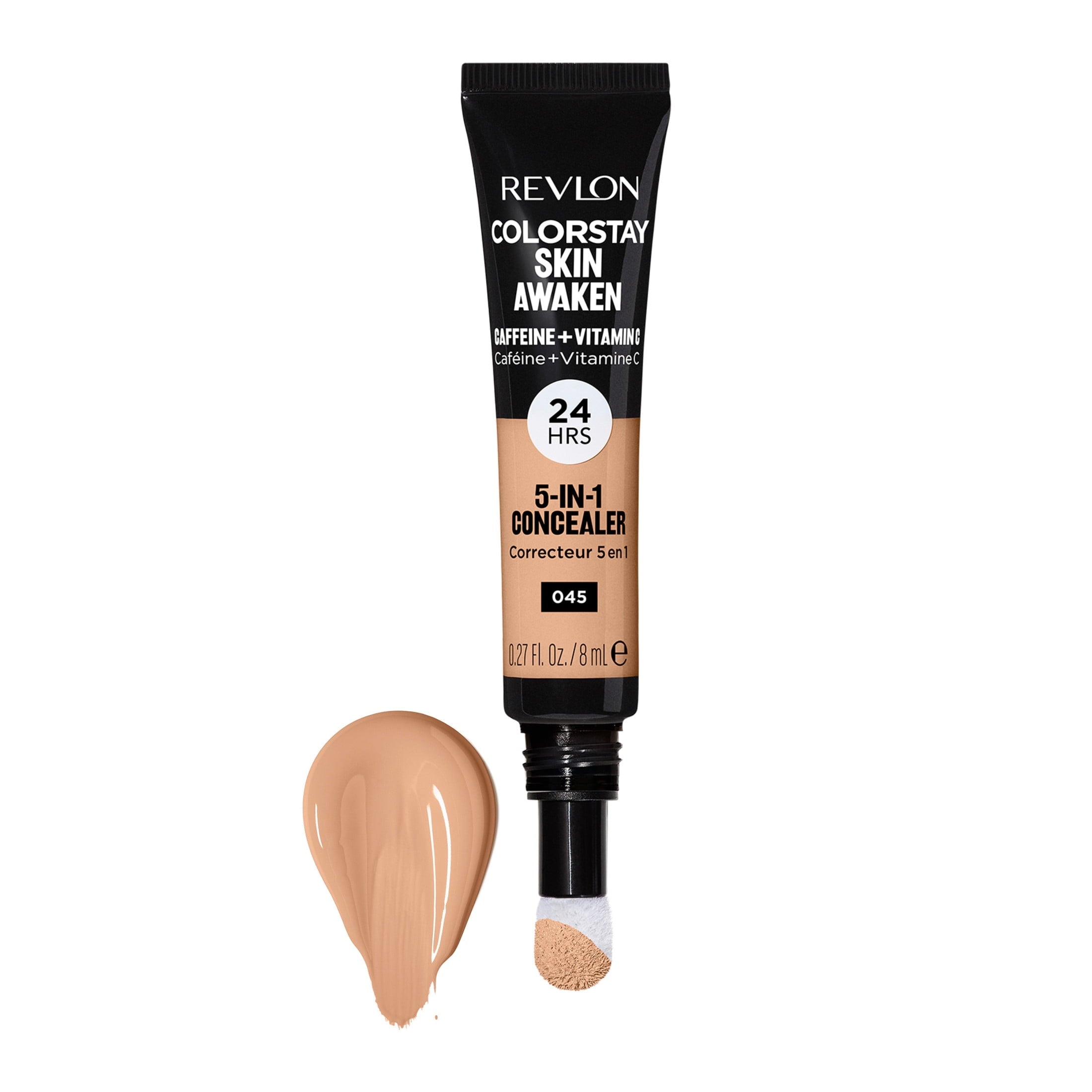 Revlon ColorStay Skin Awaken Cream Concealer Makeup, Longwear, 045 Honey, 0.27 fl oz