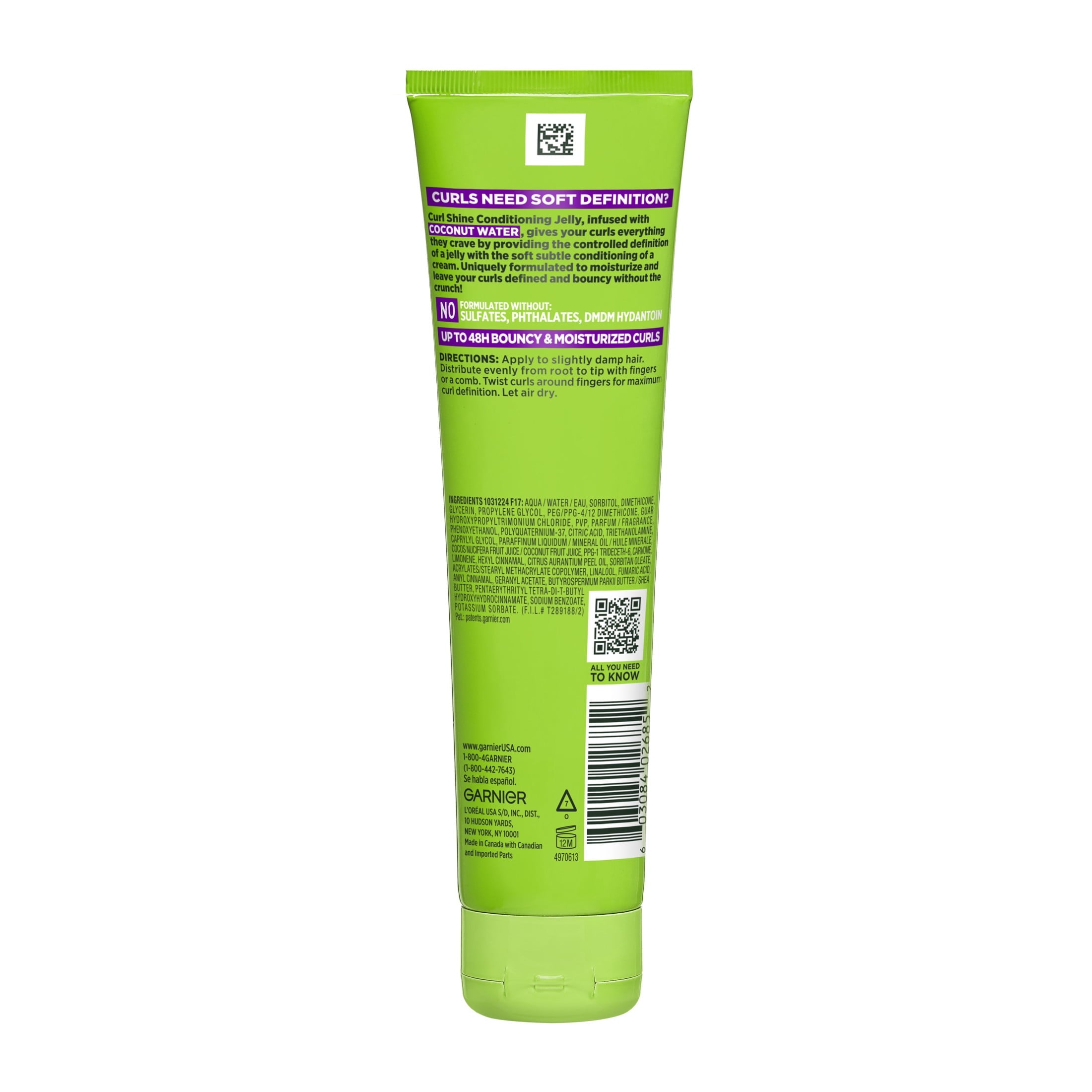 Garnier Fructis Style Bouncy Curls Hair Styling Gel with Shea Butter, 5.1 fl oz