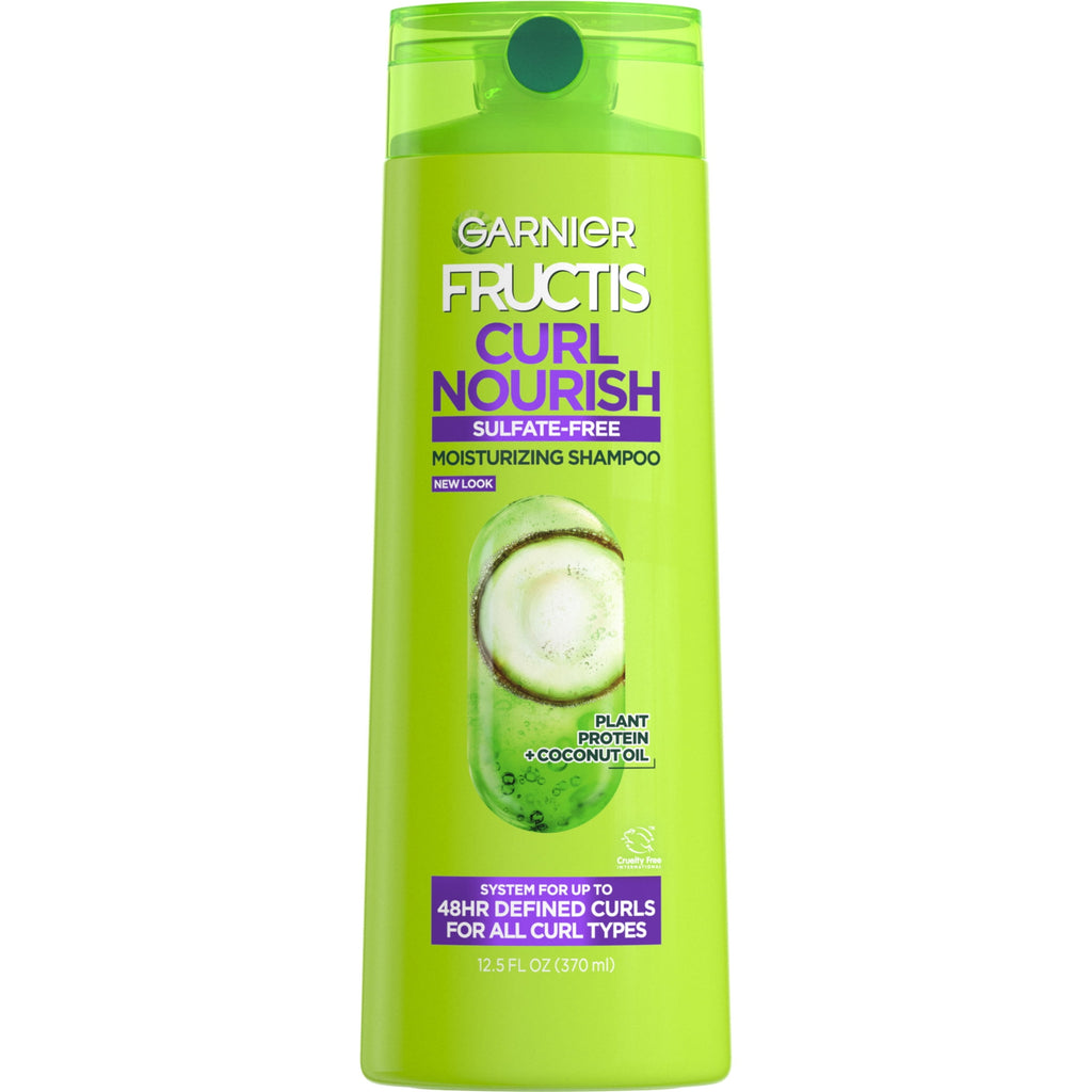 Garnier Fructis Curl Nourish Moisturizing Shampoo with Elasto Protein, 12.5 fl oz