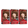 Revlon Colorsilk Beautiful Color Permanent Hair Dye, Dark Brown, At-Home Full Coverage Application Kit, 43 Medium Golden Brown, 3 Pack