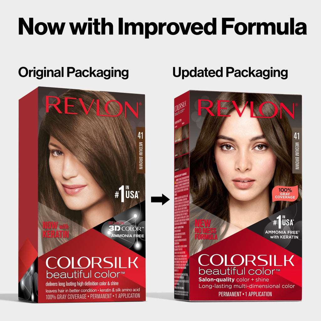 Revlon Colorsilk Beautiful Color Permanent Hair Color 3 Pack, 027 Deep Rich Brown, 3 Pack