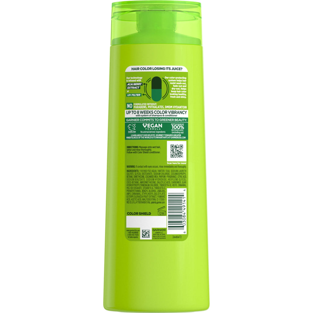 (2 pack) Garnier Fructis Color Shield Color Protecting Shampoo Acai Berry Extract, Color Treated, 12.5 fl oz