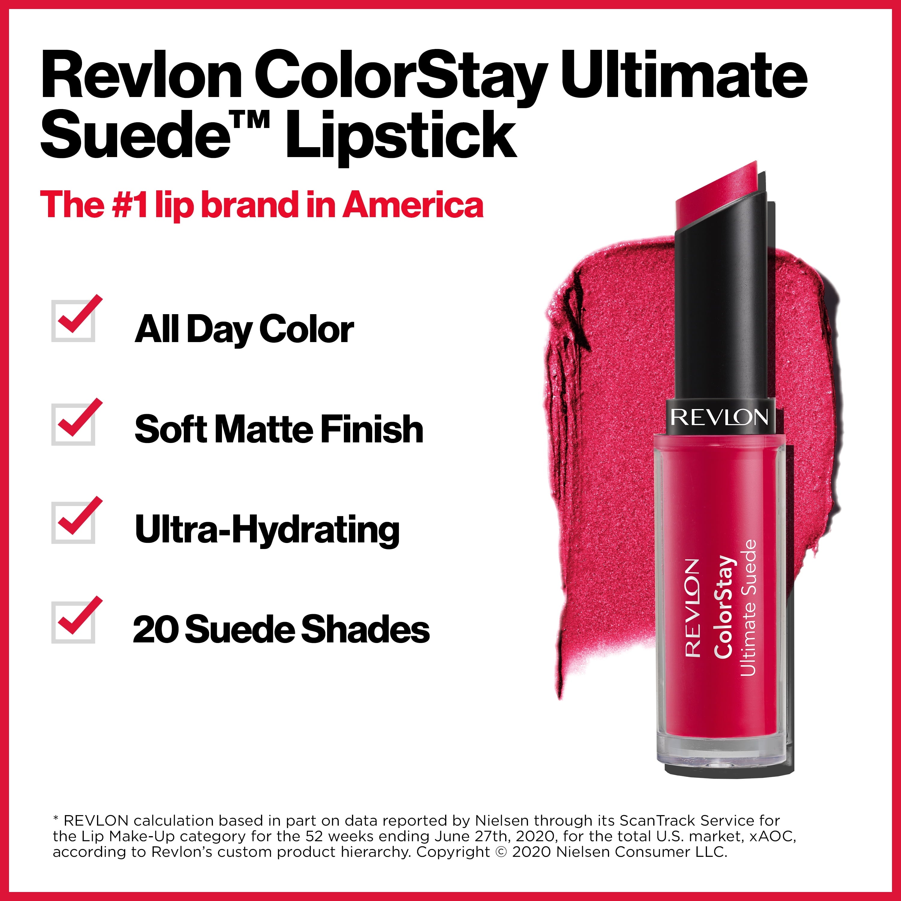 Revlon ColorStay Ultimate Suede Lipstick, Longwear Soft, Ultra-Hydrating High-Impact Lip Color, Formulated with Vitamin E, 095 Finale, 0.09 oz