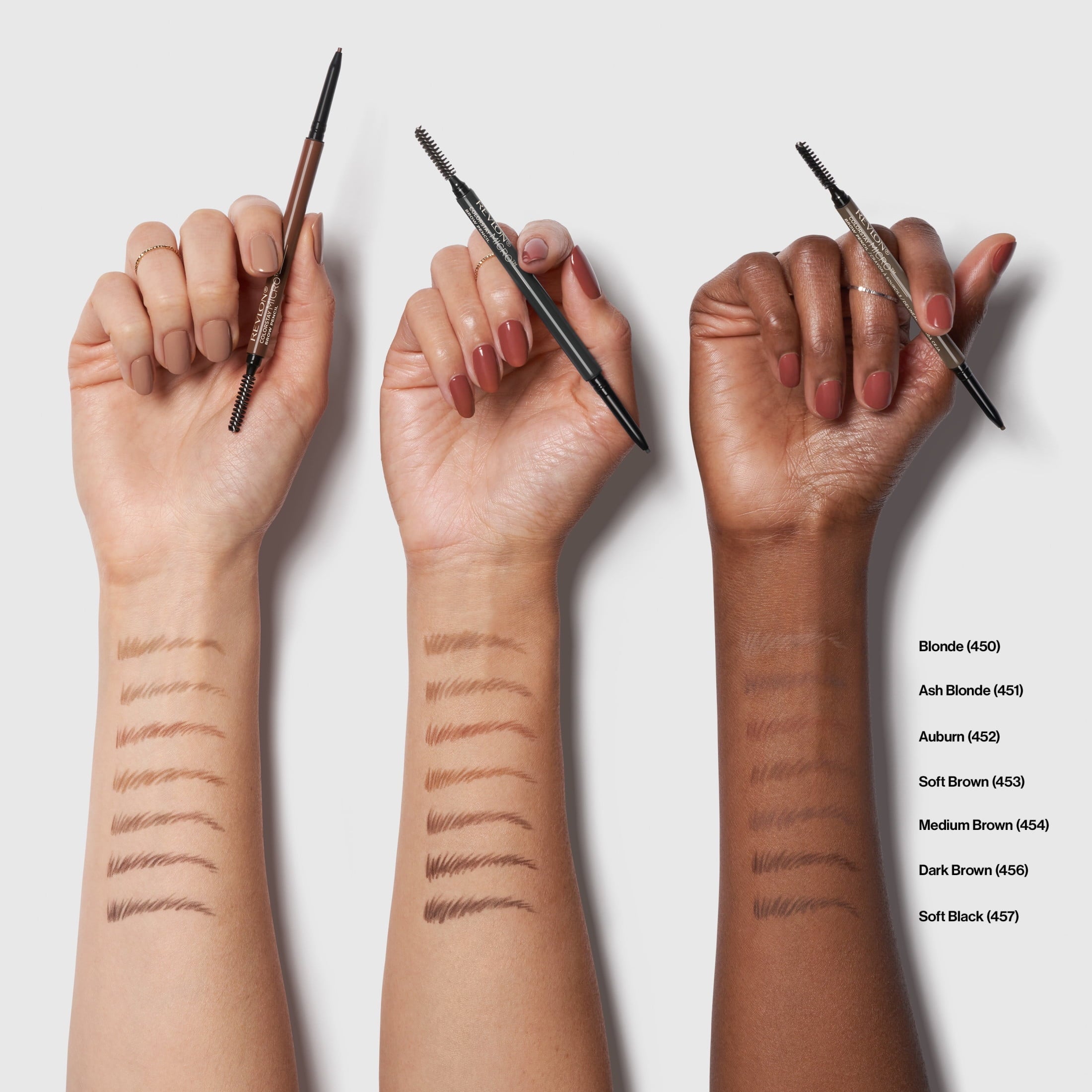 Revlon ColorStay Micro Waterproof and Long Wearing Eyebrow Pencil, 457 Soft Black, 0.003 oz