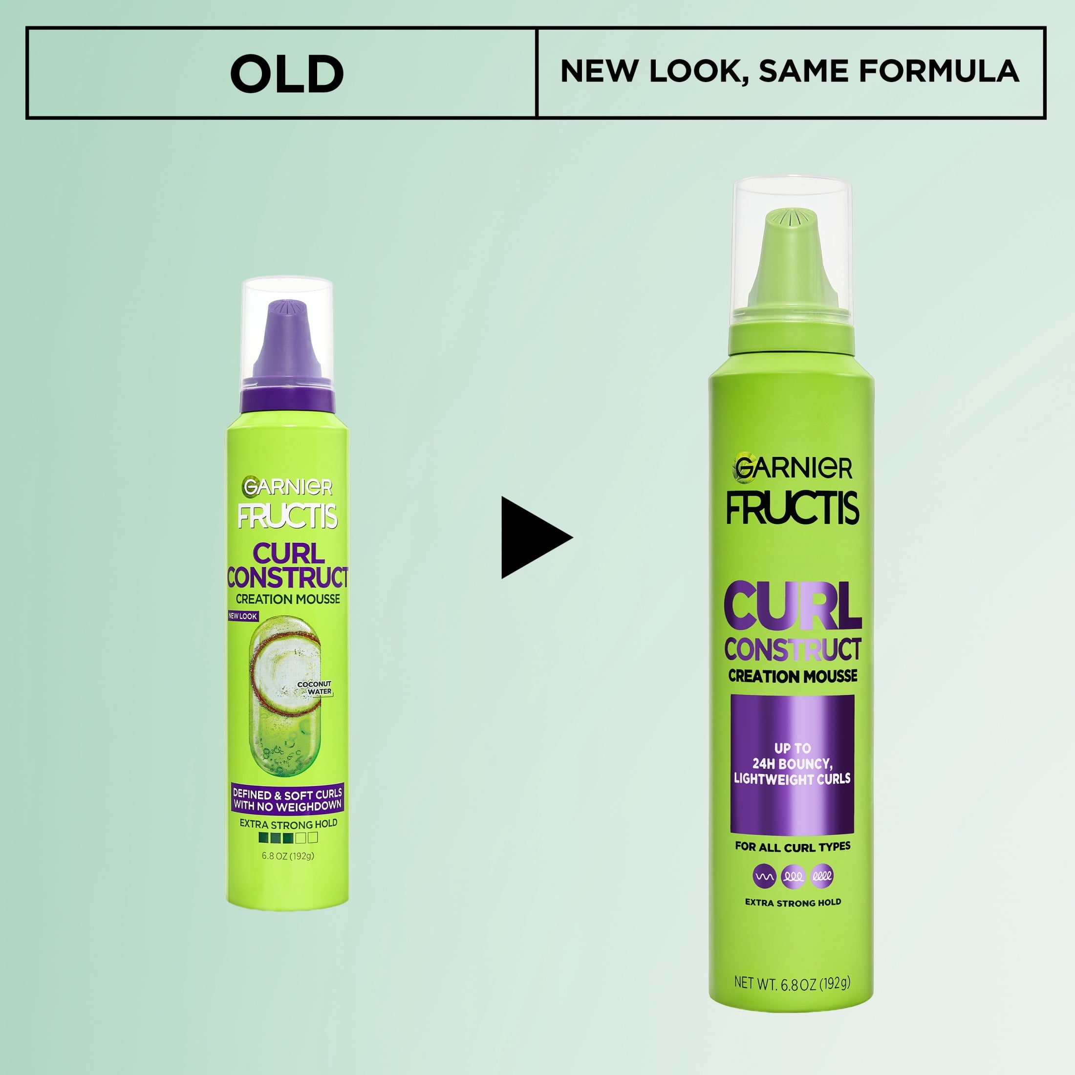 Garnier Fructis Style Curl Construct Creation Mousse, For Curly Hair, 6.8 oz.