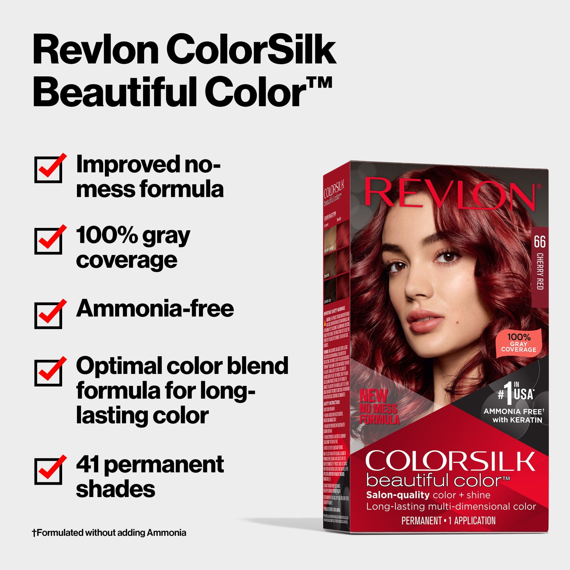 Revlon Colorsilk Beautiful Color Permanent Hair Color 3 Pack, 048 Burgundy, 3 Pack